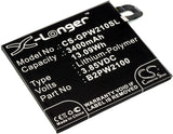 Battery for Google G-2PW2100 35H00263-00M, B2PW2100 3.85V Li-Polymer 3400mAh / 1
