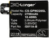 Battery for Google G011A G011A-B 3.85V Li-Polymer 2700mAh / 10.40Wh