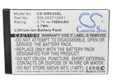 Battery for Rikaline GPS-6033 300-203712001 3.7V Li-ion 1000mAh