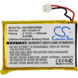 Battery for Garmin Approach G10 361-00072-10, 361-00086-00, 361-00086-10, 361-00