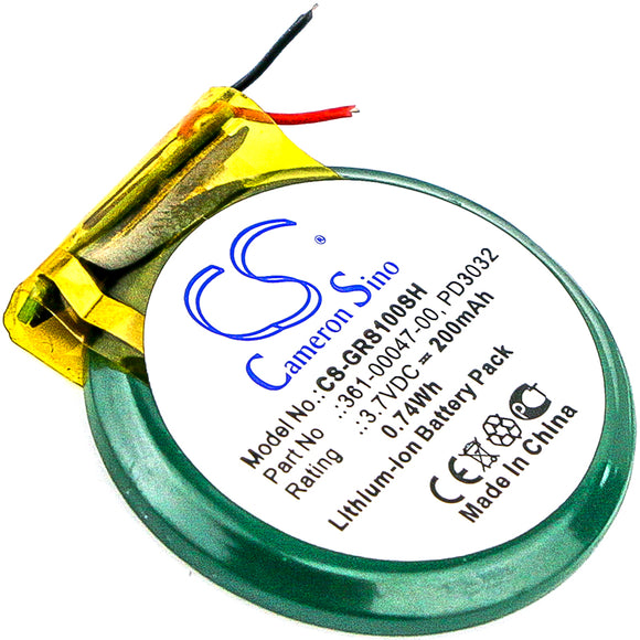 Battery for Garmin Forerunner S1 361-00047-00, PD3032 3.7V Li-ion 200mAh / 0.74W