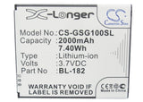 Battery for GSmart S1 BL-182 3.7V Li-ion 2000mAh / 7.40Wh