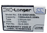 Battery for GSmart G1345 29S00-60AR0-B30S, GLS-H03 3.7V Li-ion 1500mAh / 5.55Wh