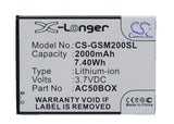 Battery for Archos 50 Neon AC500BNE, AC50BOX, AC50NE 1ICP5/56/78 3.7V Li-ion 200