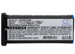 Battery for Garmin VHF 725e 010-10245-00, 011-00564-01 7.2V Ni-MH 1400mAh