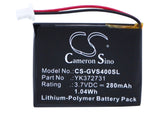 Battery for Golf Buddy Voice 2 PL482730, YK372731 3.7V Li-Polymer 280mAh / 1.04W