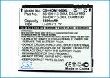 Battery for HTC Diamond 100 35H00113-003, DIAM160 3.7V Li-ion 1800mAh / 6.66Wh