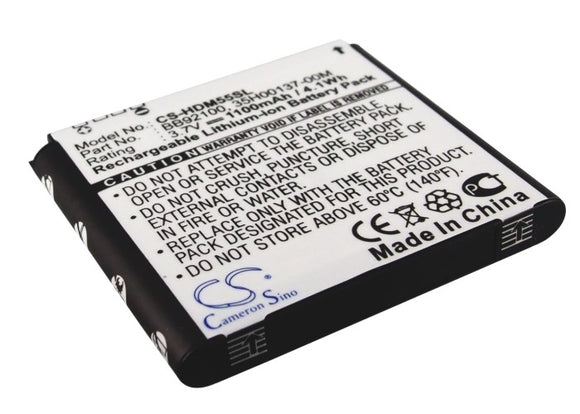 Battery for HTC Liberty 35H00137-00M, 35H00137-01M, BA S430, BB92100 3.7V Li-ion