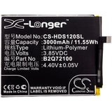 Battery for HTC Desire 12s  B2Q72100 3.85V Li-Polymer 3000mAh / 11.55Wh