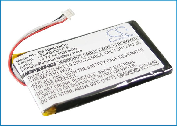 Battery for Harmon Kardon GPS-500 320603329779 3.7V Li-Polymer 1500mAh