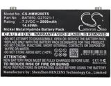 Battery for HME MB Base Stations 105G073, BAT850, G27021-1 7.2V Ni-MH 2000mAh / 