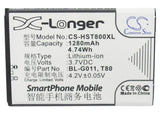 Battery for Hisense T80 T80 3.7V Li-ion 1280mAh / 4.74Wh