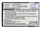 Battery for HTC A6388 35H00127-02M, 35H00127-04M, 35H00127-05M, 35H00127-06M, BA