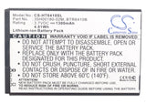 Battery for HTC Fireball 35H00180-02M, 35H00181-01M, 35H00184-01M, BTR6410B 3.7V