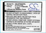 Battery for HTC ThunderBolt 2 35H00168-02M, 35H00168-03M, 35H00168-06M, BH98100,