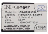Battery for HTC T8290 35H00077-13M 3.7V Li-Polymer 1500mAh
