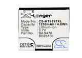 Battery for HTC Desire HD 35H00141-00M, 35H00141-02M, 35H00141-03M, BA S470, BD2