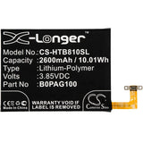 Battery for HTC HTL23 35H00223-00M, B0PAG100, BOPAG100 3.85V Li-Polymer 2600mAh 