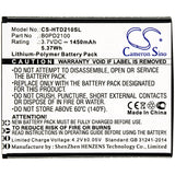 Battery for HTC Desire 210 B0PD2100 3.7V Li-Polymer 1450mAh / 5.37Wh