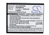 Battery for HTC D616h 701701000951, BOPBM100 3.7V Li-ion 1800mAh / 6.66Wh