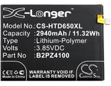 Battery for HTC Desire 650 4G 35H00267-01M, B2PZ4100 3.85V Li-Polymer 2940mAh / 
