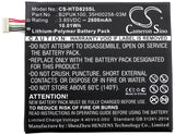 Battery for HTC D825h 35H00258-00M, 35H00258-03M, B2PUK100 3.85V Li-Polymer 2600