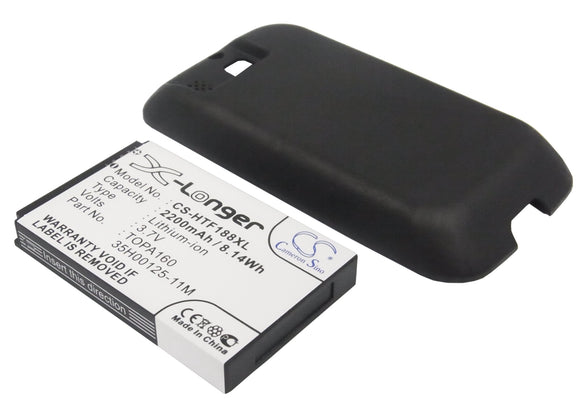 Battery for HTC F3188 35H00125-11M, TOPA160 3.7V Li-ion 2200mAh / 8.14Wh