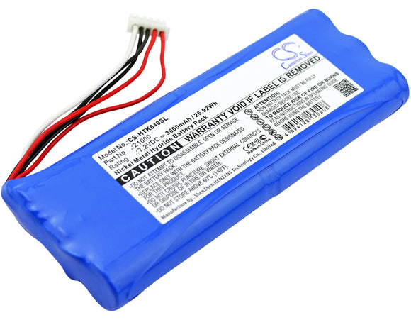 Battery for Hioki MR8880-20 Z1000 7.2V Ni-MH 3600mAh / 25.92Wh