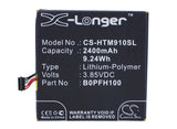 Battery for HTC M910x 35H00234-00M, B0PFH100 3.85V Li-Polymer 2400mAh / 9.24Wh