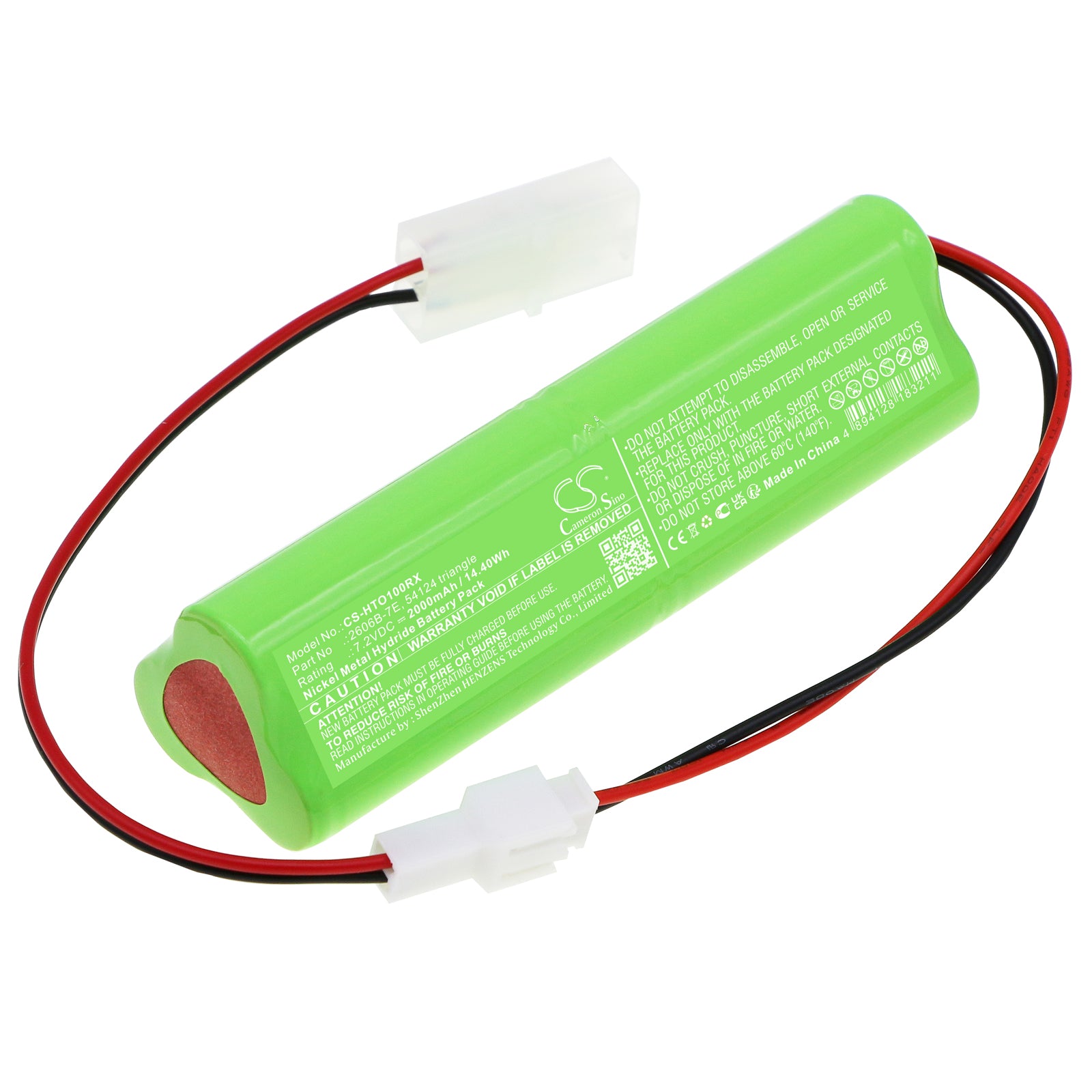 Batteria sostituisce Hitec 54124 Triangle, 2606B-7E 2000mAh 7,2V NiMH Batteria sostituisce Hitec 54124 Triangle, 2606B-7E 2000mAh 7,2V NiMH