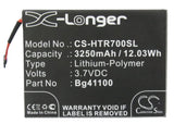 Battery for HTC R7 35H00148-00M, BG41100 3.7V Li-Polymer 3250mAh / 12.03Wh