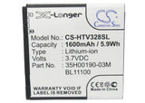 Battery for HTC T328W 35H00177-00M, 35H00190-00M, 35H00190-02M, 35H00190-03M, BA