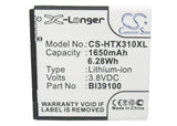 Battery for HTC Eternity 35H00170-01M, BA S640, BI39100 3.8V Li-ion 1650mAh / 6.
