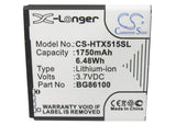 Battery for HTC X515e 35H00164-00M, 35H00166-00M, 35H00166-03M, BG86100 3.7V Li-