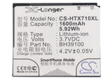 Battery for HTC Holiday 35H00167-00M, 35H00167-01M, 35H00167-03M, BH39100 3.7V L