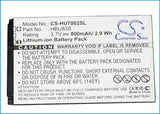 Battery for Huawei T202 HBC80S, HBC85S 3.7V Li-ion 800mAh / 2.9Wh