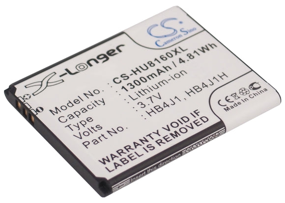 Battery for Huawei U8150 HB4J1, HB4J1H 3.7V Li-ion 1300mAh / 4.81Wh