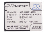 Battery for Huawei IDEOS X3 HB4J1, HB4J1H 3.7V Li-ion 1300mAh / 4.81Wh