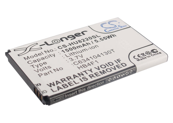 Battery for AT&T Impulse 4G HB4F1 3.7V Li-ion 1500mAh / 5.55Wh