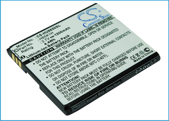 Battery for Huawei T8500 HB5K1H 3.7V Li-ion 1200mAh / 4.44Wh