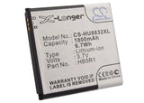 Battery for Huawei U8520 HB5R1, HB5R1H 3.7V Li-ion 1800mAh / 6.66Wh