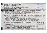 Battery for Huawei G7206 HB3A2L 3.7V Li-ion 700mAh