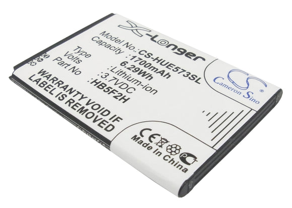 Battery for Huawei E5372 HB554666RAW, HB5F2H 3.7V Li-ion 1700mAh / 6.29Wh