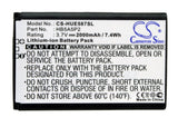 Battery for Huawei DATA08W HB5A5P2, HWD06UAA, PBD02GPZ10 3.7V Li-ion 2000mAh / 7