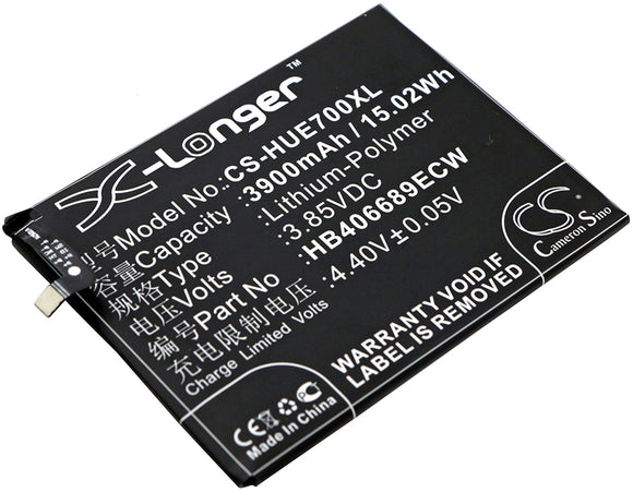 Battery for Huawei TRT-L22 HB406689ECW 3.85V Li-Polymer 3900mAh / 15.02Wh