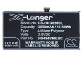 Battery for Huawei Ascend G628 HB494590EBC 3.8V Li-Polymer 3050mAh / 11.59Wh