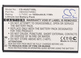 Battery for Huawei G610 HB505076RBC 3.7V Li-ion 1650mAh / 6.11Wh
