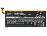 Battery for Huawei Pronto HB3742A0EBC plus, PGF364197HT 3.8V Li-Polymer 2000mAh 