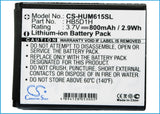 Battery for Cricket M615 HB5D1H 3.7V Li-ion 800mAh / 2.96Wh