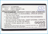 Battery for Huawei U8110 BTR7519, HB5A2H 3.7V Li-ion 1100mAh / 4.07Wh